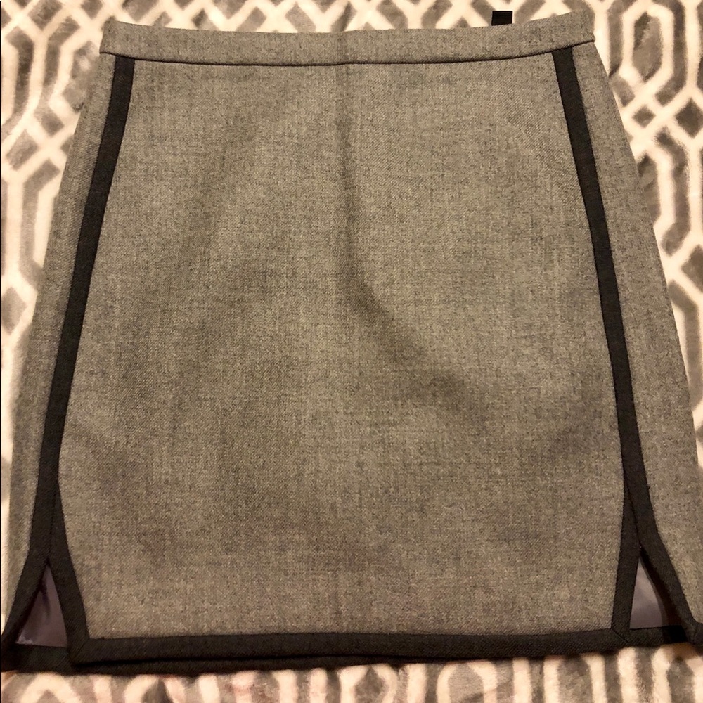 J Crew Double-Notch Contrast Mini Skirt - Picture 2 of 4